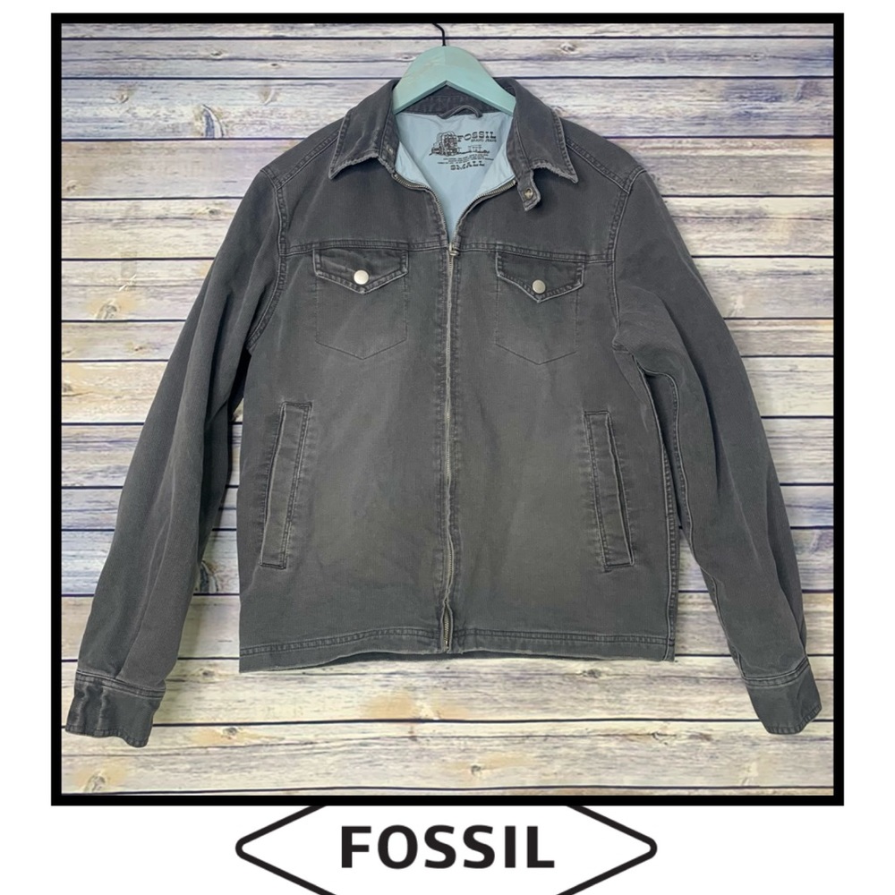 Men’s Fossil Zip Up Trucker Jacket, Size Small